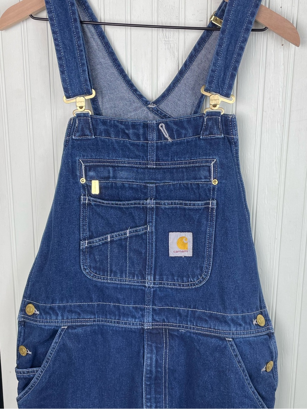 Carhartt Men's Loose Fit Washed Denim Bib Overalls Size 32 x 28 Cotton OR4672-M - Picture 3 of 12